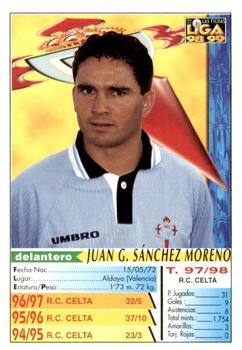 1998-99 Mundicromo Las Fichas de la Liga #106 Juan Sánchez Back