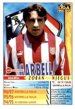 1998-99 Mundicromo Las Fichas de la Liga #120 Njegus Back