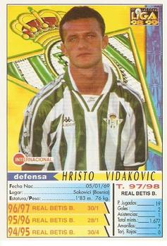 1998-99 Mundicromo Las Fichas de la Liga #134a Vidakovic Back