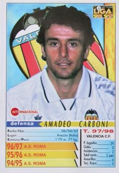 1998-99 Mundicromo Las Fichas de la Liga #154 Carboni Back