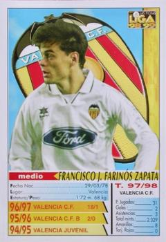 1998-99 Mundicromo Las Fichas de la Liga #158 Farinós Back