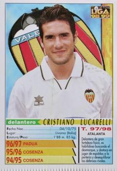 1998-99 Mundicromo Las Fichas de la Liga #162 Lucarelli Back