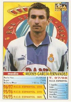 1998-99 Mundicromo Las Fichas de la Liga #173 Arteaga Back