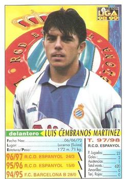 1998-99 Mundicromo Las Fichas de la Liga #175 Luis Back