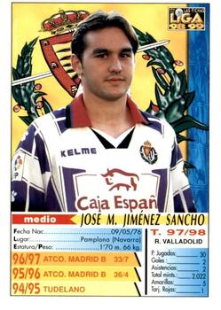 1998-99 Mundicromo Las Fichas de la Liga #187 Chema Back