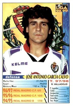 1998-99 Mundicromo Las Fichas de la Liga #188 Garcia Calvo Back