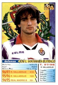 1998-99 Mundicromo Las Fichas de la Liga #190 Santamaria Back