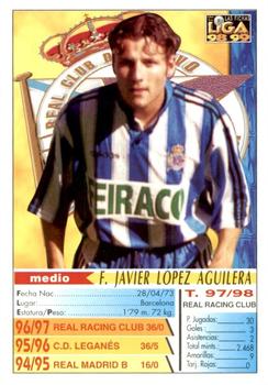 1998-99 Mundicromo Las Fichas de la Liga #205a Javi López Back