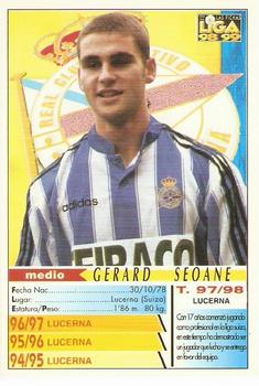 1998-99 Mundicromo Las Fichas de la Liga #208b Gerardo Seoane Back