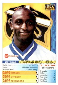 1998-99 Mundicromo Las Fichas de la Liga #276 Vierklau Back