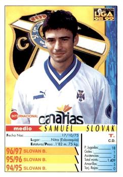 1998-99 Mundicromo Las Fichas de la Liga #282 Slovak Back