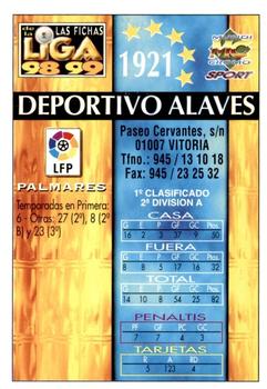 1998-99 Mundicromo Las Fichas de la Liga #307 Alavés Back
