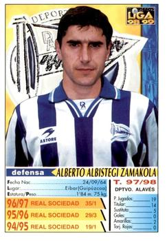 1998-99 Mundicromo Las Fichas de la Liga #317 Albistegi Back