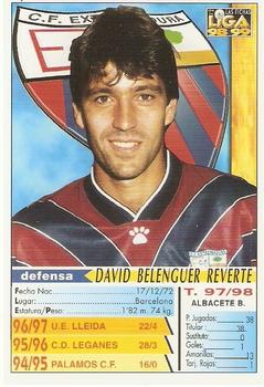 1998-99 Mundicromo Las Fichas de la Liga #332 Belenguer Back