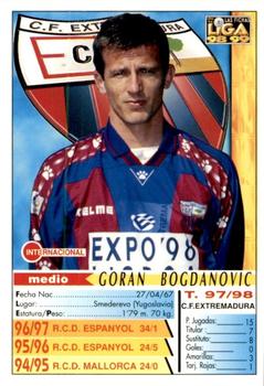 1998-99 Mundicromo Las Fichas de la Liga #337 Bogdanovic Back