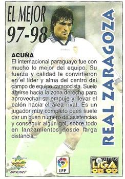 1998-99 Mundicromo Las Fichas de la Liga #384 Roberto Acuña Back