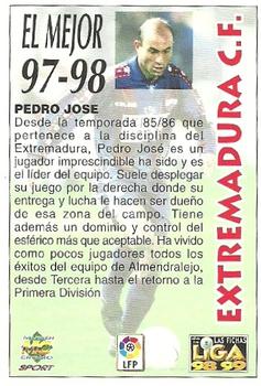 1998-99 Mundicromo Las Fichas de la Liga #390 Pedro Jose Back
