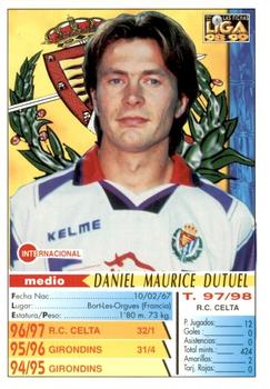 1998-99 Mundicromo Las Fichas de la Liga #430 Dutuel Back