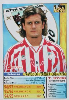 1998-99 Mundicromo Las Fichas de la Liga #431 Ferreira Back