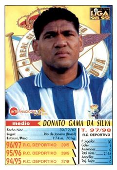 1998-99 Mundicromo Las Fichas de la Liga #447 Donato Back