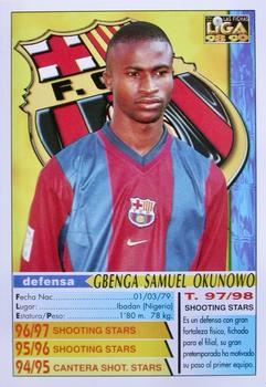 1998-99 Mundicromo Las Fichas de la Liga #453 Okunowo Back