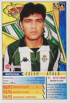 1998-99 Mundicromo Las Fichas de la Liga #476 Ayala Back