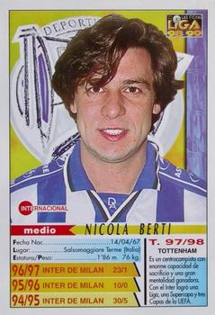 1998-99 Mundicromo Las Fichas de la Liga #533 Berti Back