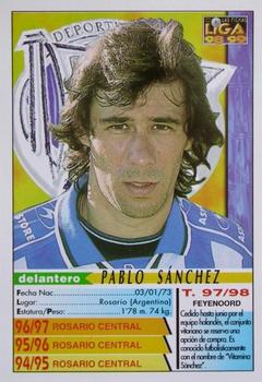 1998-99 Mundicromo Las Fichas de la Liga #544 Pablo Sanchez Back