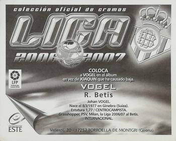 2006-07 Panini Liga Este Stickers #NNO Vogel Back