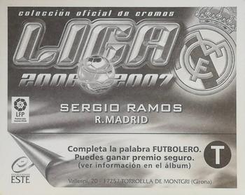 2006-07 Panini Liga Este Stickers #NNO Sergio Ramos Back