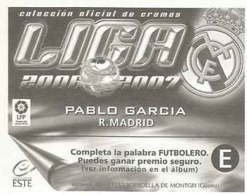 2006-07 Panini Liga Este Stickers #NNO Pablo Garcia Back