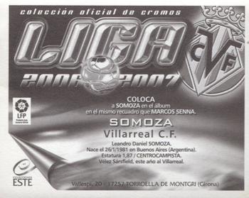 2006-07 Panini Liga Este Stickers #NNO Somoza Back