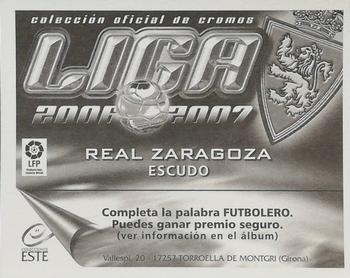 2006-07 Panini Liga Este Stickers #NNO Zaragoza Back
