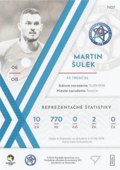 2019-20 SportZoo Futbalové Slovensko - Next Gen #N07 Martin Sulek Back
