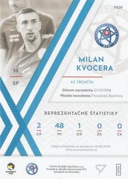 2019-20 SportZoo Futbalové Slovensko - Next Gen Auto #N09 Milan Kvocera Back
