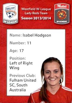 2013 Adelaide United (W-League) #11 Isabel Hodgson Back