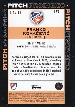 2021 Topps MLS - Blue #187 Franko Kovačević Back