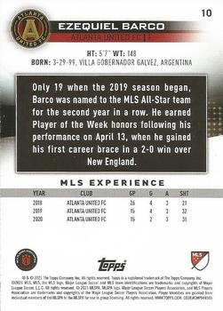 2021 Topps MLS - Icy White Foil #10 Ezequiel Barco Back