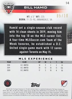 2021 Topps MLS - Red #14 Bill Hamid Back