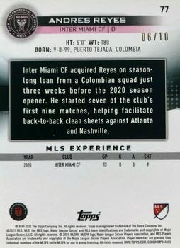 2021 Topps MLS - Red #77 Andres Reyes Back