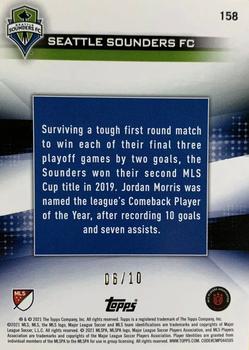 2021 Topps MLS - Icy Black Foil #158 Seattle Sounders FC Back