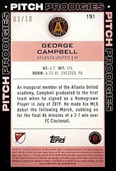 2021 Topps MLS - Icy Black Foil #191 George Campbell Back