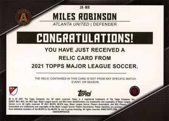 2021 Topps MLS - Jumbo Relics #JR-MR Miles Robinson Back