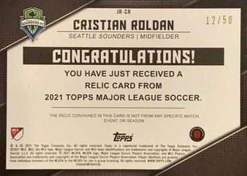 2021 Topps MLS - Jumbo Relics Gold #JR-CR Cristian Roldan Back