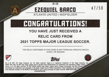 2021 Topps MLS - Jumbo Relics Gold #JR-EB Ezequiel Barco Back