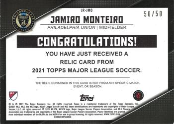 2021 Topps MLS - Jumbo Relics Gold #JR-JMO Jamiro Monteiro Back
