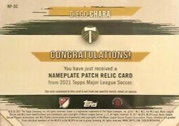 2021 Topps MLS - Nameplate Patches #NP-DC Diego Chara Back