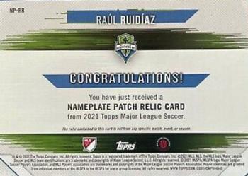 2021 Topps MLS - Nameplate Patches #NP-RR Raúl Ruidíaz Back