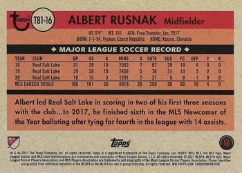 2021 Topps MLS - 1981 Throwback #T81-16 Albert Rusnak Back
