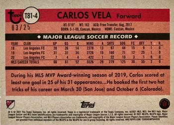 2021 Topps MLS - 1981 Throwback Orange #T81-4 Carlos Vela Back
